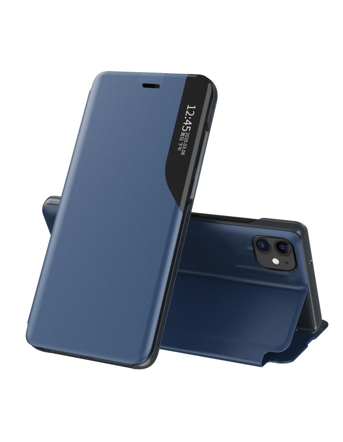Eco Leather View Case elegant bookcase type case with kickstand for iPhone 13 Pro blue Eco Leather View Case elegant bookcase type case with kickstand for iPhone 13 Pro blue