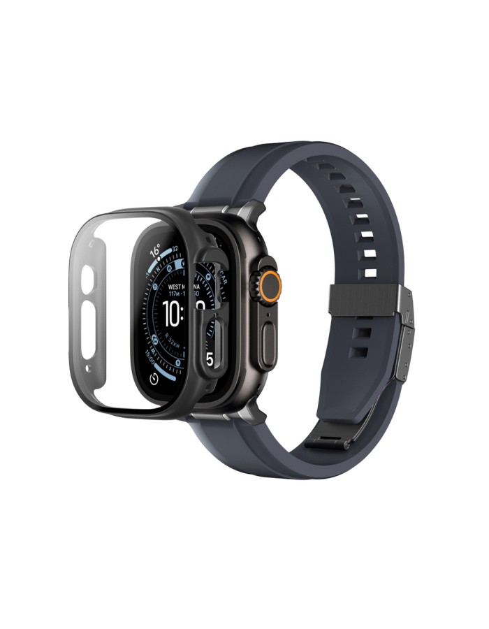 AmazingThing Radix Glass Screen Protector with Case for Apple Watch UItra 3 49mm - Black AmazingThing Radix Glass Screen Protector with Case for Apple Watch UItra 3 49mm - Black
