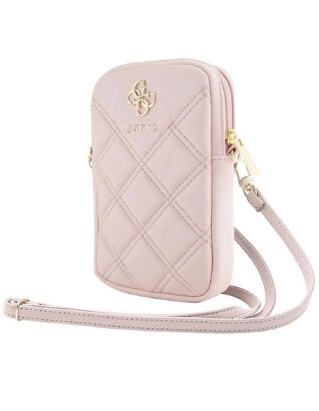 Guess Zip Quilted 4G bag - pink Guess Zip Quilted 4G bag - pink