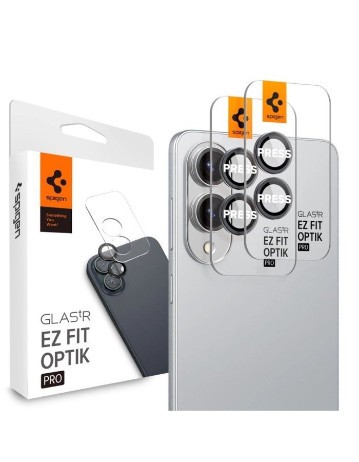 Spigen Optik Pro GLAS.TR "Ez Fit" 2-pack Camera Cover for Samsung Galaxy S25 Edge - Black Spigen Optik Pro GLAS.TR "Ez Fit" 2-pack Camera Cover for Samsung Galaxy S25 Edge - Black