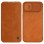 Nillkin Qin Leather Pro Case iPhone 14 Plus Camera Cover Holster Cover Flip Case Brown