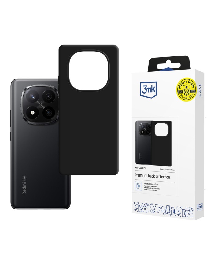 3mk Matt Case Pro for Xiaomi Redmi Note 15 Pro+ 5G - matte black