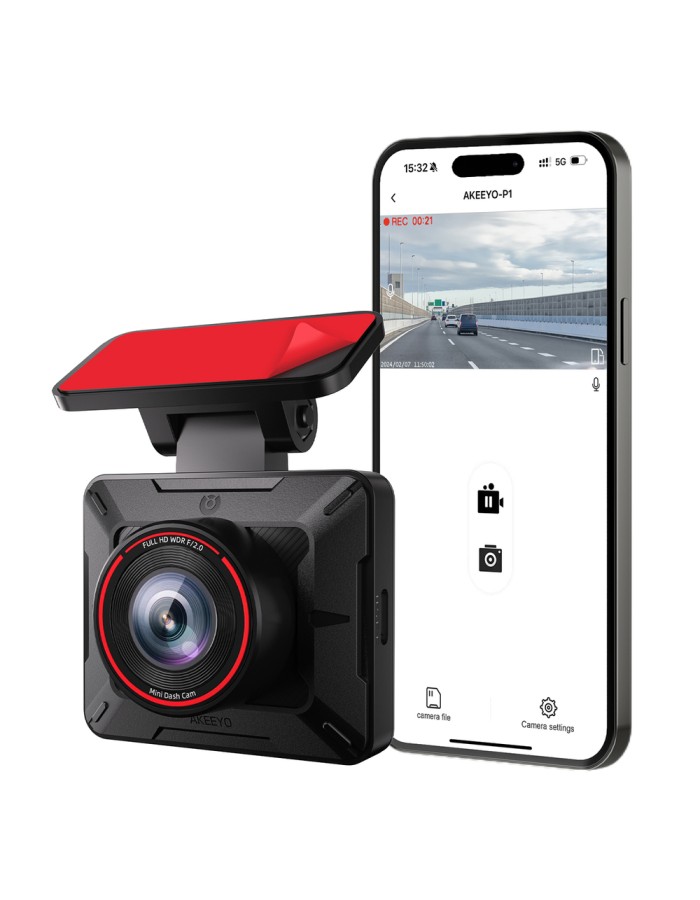 AKEEYO P1 car camera video recorder FullHD 30fps - black