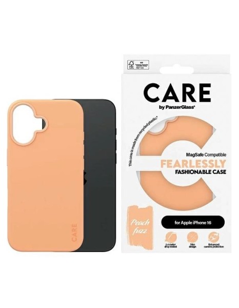 CARE by PanzerGlass Fashion Case iPhone 16 6.1" peach/peachy MagSafe 1389 CARE by PanzerGlass Fashion Case iPhone 16 6.1" peach/peachy MagSafe 1389