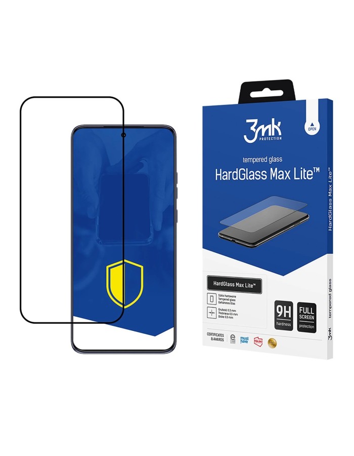 Tempered glass 3mk HardGlass Max Lite Black for Motorola Edge 50 Neo
