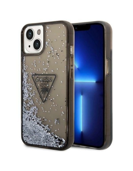 Guess GUHCP14MLFCTPK iPhone 14 Plus 6.7" black/black hardcase Liquid Glitter Palm Collection Guess GUHCP14MLFCTPK iPhone 14 Plus 6.7" black/black hardcase Liquid Glitter Palm Collection