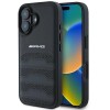 AMG Leather Debossed Lines Black Logo iPhone 16 Case - Black AMG Leather Debossed Lines Black Logo iPhone 16 Case - Black