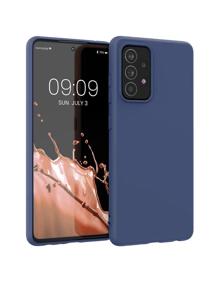 Silicone Case Soft Flexible Rubber Cover for Samsung Galaxy A22 4G blue Silicone Case Soft Flexible Rubber Cover for Samsung Galaxy A22 4G blue