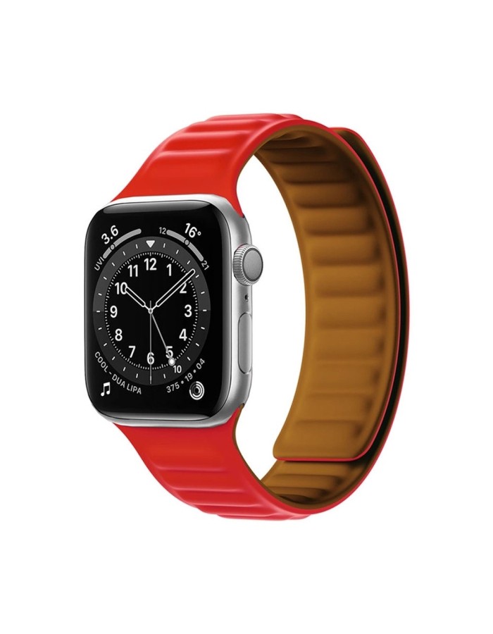 Magnetic Strap Magnetic Strap Bracelet for Apple Watch 45mm - Red Magnetic Strap Magnetic Strap Bracelet for Apple Watch 45mm - Red