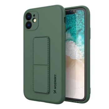 Wozinsky Kickstand Case silicone case with stand Samsung Galaxy A72 4G dark green