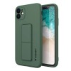Wozinsky Kickstand Case silicone case with stand Samsung Galaxy A22 4G dark green