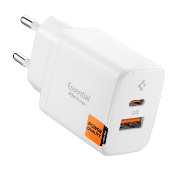 Spigen Essential EE202EU 20W Wall Charger - White Spigen Essential EE202EU 20W Wall Charger - White