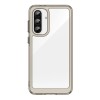 Outer Space Case for Samsung Galaxy A36 Cover with Flexible Frame - Semi-Transparent, Black