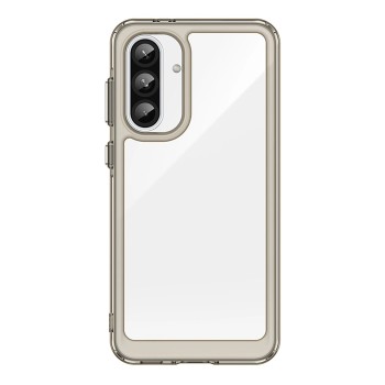 Outer Space Case for Samsung Galaxy A36 Cover with Flexible Frame - Semi-Transparent, Black