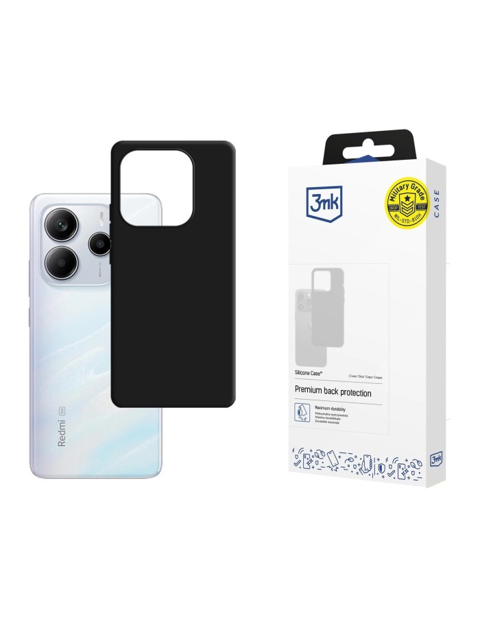3mk Silicone Case for Xiaomi Redmi Note 14 5G - black