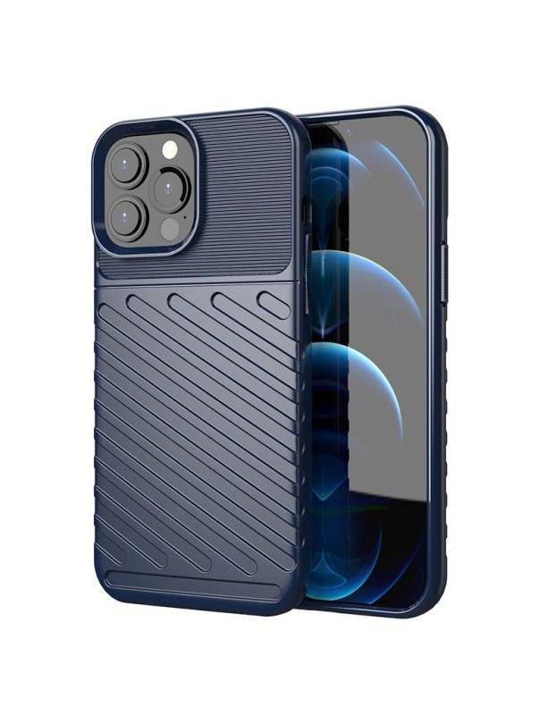 Thunder Case Flexible Tough Rugged Cover TPU Case for iPhone 13 Pro Max blue Thunder Case Flexible Tough Rugged Cover TPU Case for iPhone 13 Pro Max blue