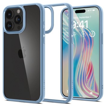 Spigen Crystal Hybrid iPhone 15 Plus Case - Clear Blue