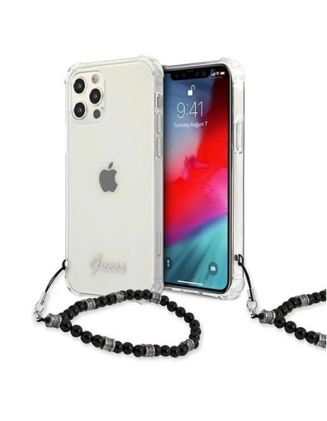 Guess GUHCP12MKPSBK iPhone 12/12 Pro 6.1" Transparent hardcase Black Pearl