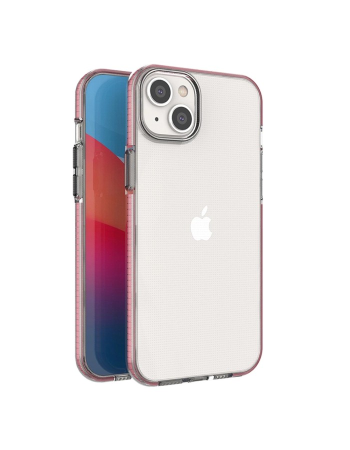 Spring Case case for iPhone 14 Plus silicone case with a frame light pink Spring Case case for iPhone 14 Plus silicone case with a frame light pink