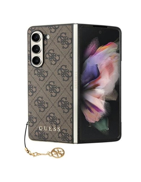 Guess GUHCZFD5GF4GBR F946 Z Fold5 brown/brown hardcase 4G Charms Collection