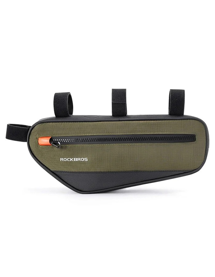 Rockbros 30120079001 bicycle bag for 1.7 l frame - green and black