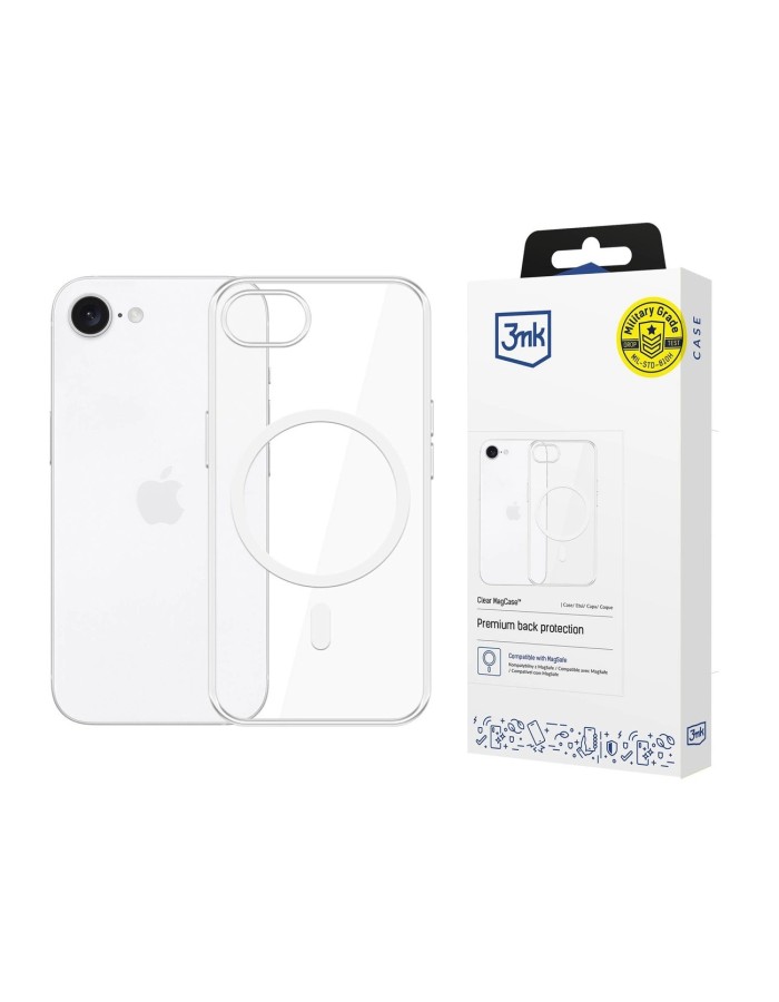 3mk Clear MagCase for Apple iPhone 16E - transparent