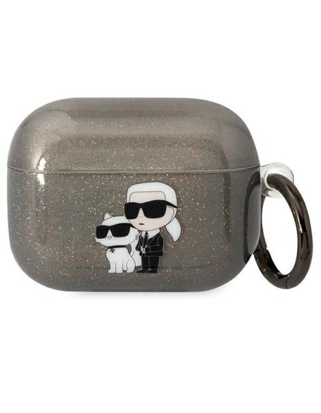 Karl Lagerfeld KLAPHNKCTGK Airpods Pro cover black/black Gliter Karl&amp;amp;Choupette