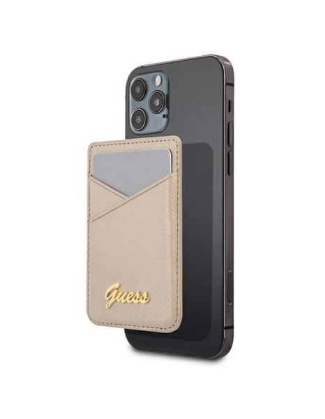 Guess Wallet Card Slot GUWMSSASLGO MagSafe Saffiano gold/gold Guess Wallet Card Slot GUWMSSASLGO MagSafe Saffiano gold/gold