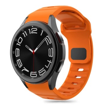 Tech-Protect Silicone Line Strap for Samsung Galaxy Watch 4 / 5 / 5 Pro / 6 / 7 / FE - Orange
