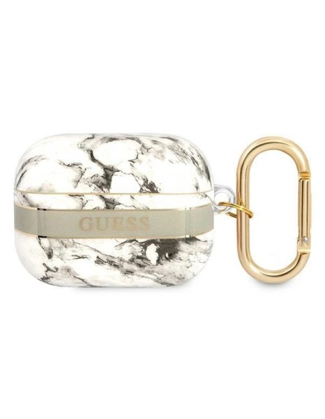 Guess GUAPHCHMAG AirPods Pro cover grey/grey Marble Strap Collection Guess GUAPHCHMAG AirPods Pro cover grey/grey Marble Strap Collection