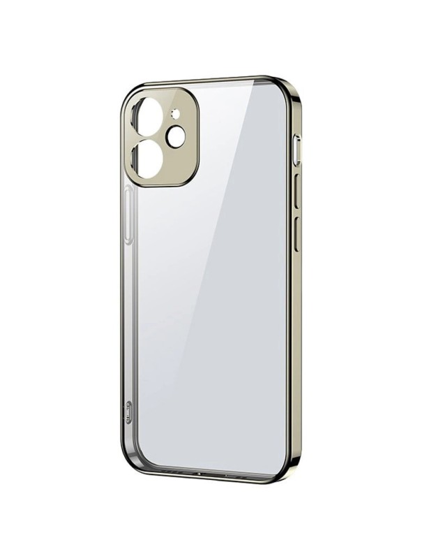 Joyroom New Beauty Series ultra thin case with electroplated frame for iPhone 12 Pro Max golden (JR-BP744)
