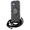 Karl Lagerfeld IML Crossbody Monogram Karl &amp;amp; Choupette Head MagSafe iPhone 16 Case - Black