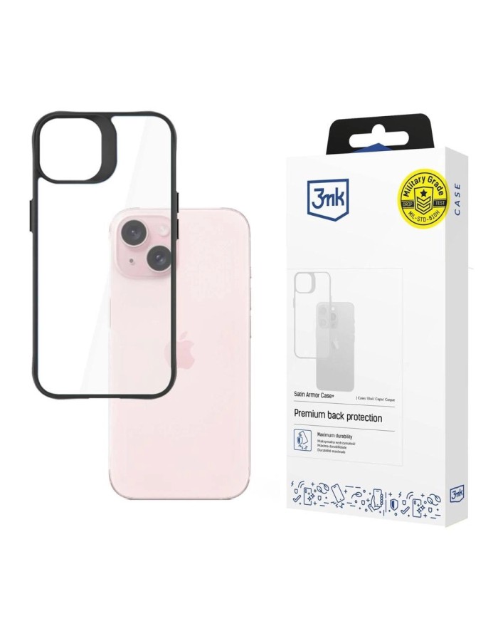 Apple iPhone 15 Plus - 3mk Satin Armor Case+ Apple iPhone 15 Plus - 3mk Satin Armor Case+