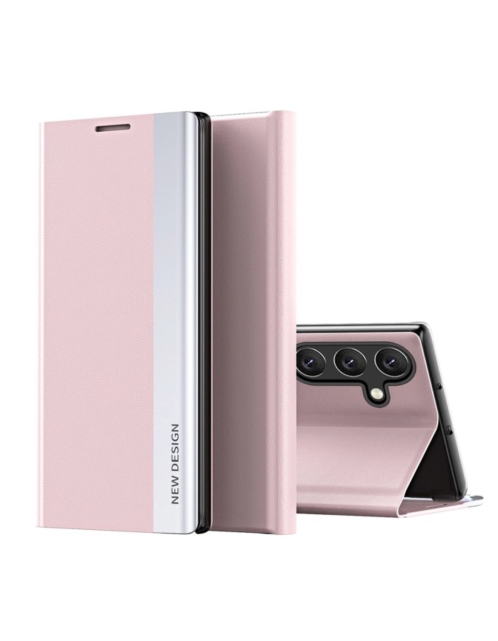Sleep Case Pro Samsung Galaxy S25 Case with Flip and Stand - Pink Sleep Case Pro Samsung Galaxy S25 Case with Flip and Stand - Pink