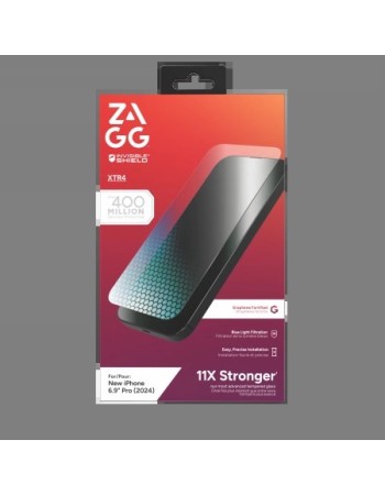 ZAGG InvisibleShield Glass XTR4 Graphene Screen Protector with Blue Light Filter for iPhone 16 Pro Max