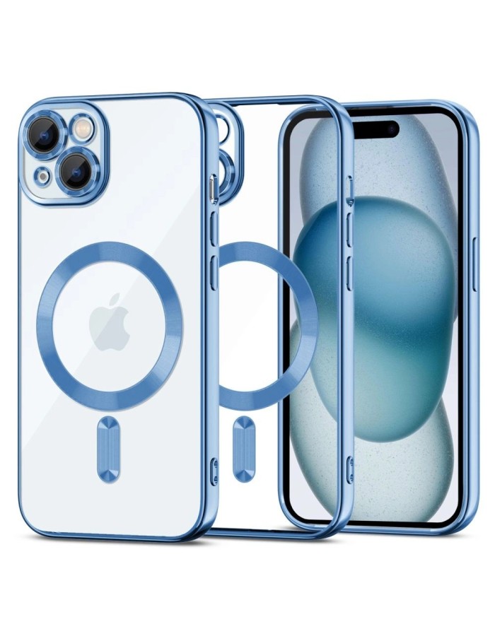 Tech-Protect MagShine Line MagSafe case for iPhone 15 - blue Tech-Protect MagShine Line MagSafe case for iPhone 15 - blue