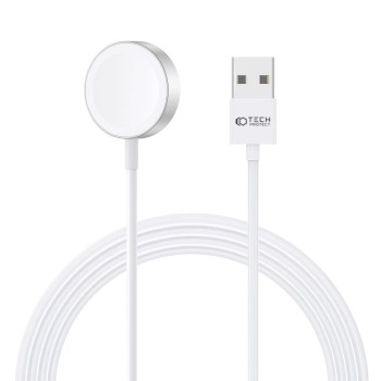 Tech-Protect UltraBoost Magnetic Inductive Charger with USB-A Connector for Apple Watch 1.2m - White