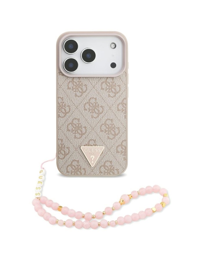 Guess 4G Strap Triangle Logo MagSafe Case for iPhone 17 Pro - Pink Guess 4G Strap Triangle Logo MagSafe Case for iPhone 17 Pro - Pink