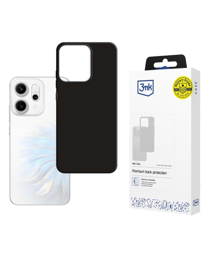 3mk Matt Case for Oppo Reno 14 - Black