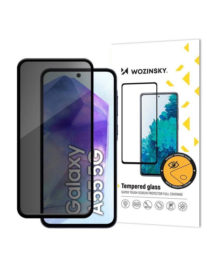 Wozinsky Privacy Glass tempered glass for Samsung Galaxy A26 with Anti Spy privacy filter