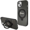 Guess Ring Stand Script Glitter MagSafe case for iPhone 13 / 14 / 15 - black Guess Ring Stand Script Glitter MagSafe case for iPhone 13 / 14 / 15 - black
