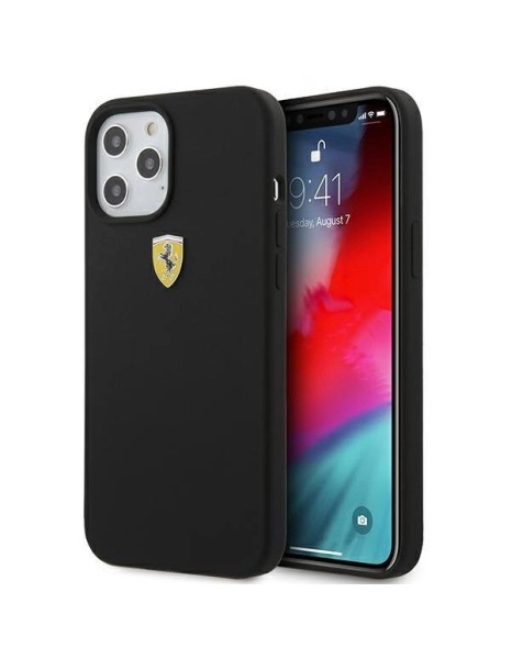 Ferrari FESSIHCP12LBK iPhone 12 Pro Max 6.7" black/black hardcase On Track Silicone