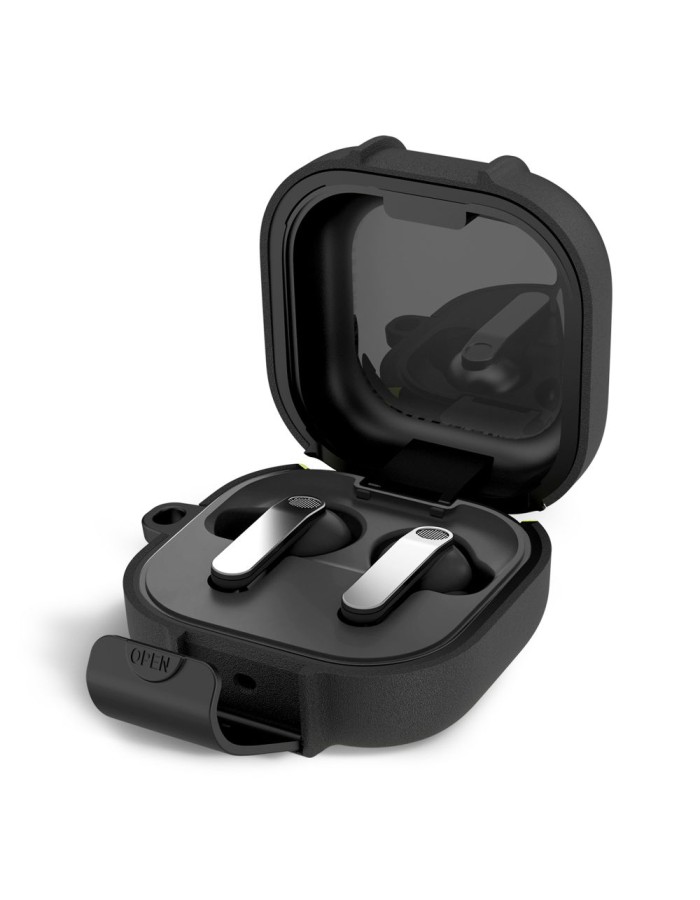 Tech-Protect Slim Hook Case for Samsung Galaxy Buds 4 / 4 Pro - Black Tech-Protect Slim Hook Case for Samsung Galaxy Buds 4 / 4 Pro - Black
