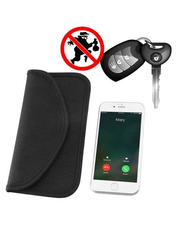 Anti-theft Case for Car Keys Phone Radio Blocking Faraday Box Faraday Cage 20cm x 11cm Black Anti-theft Case for Car Keys Phone Radio Blocking Faraday Box Faraday Cage 20cm x 11cm Black