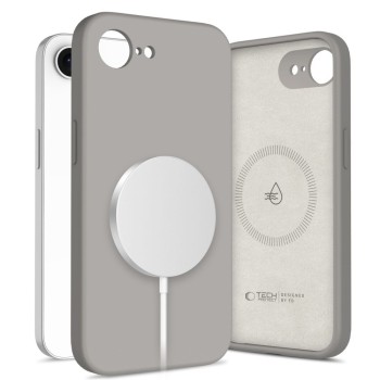 Tech-Protect Silicone MagSafe Case for iPhone 16e / 17e - Gray