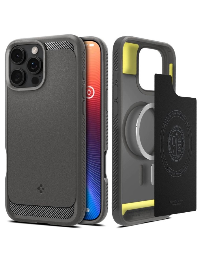 Spigen Rugged Armor MagSafe Case for iPhone 16 Pro Max - Gray Spigen Rugged Armor MagSafe Case for iPhone 16 Pro Max - Gray