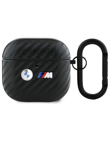 BMW Carbon Double Metal Logo Case for AirPods 4 - Black BMW Carbon Double Metal Logo Case for AirPods 4 - Black