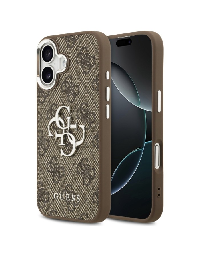 Guess 4G Big 4G Classic Logo case for iPhone 17 - brown and silver