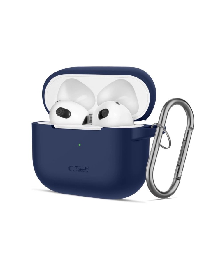 Tech-Protect Silicone Hook Case for Apple AirPods 3 - Blue Tech-Protect Silicone Hook Case for Apple AirPods 3 - Blue
