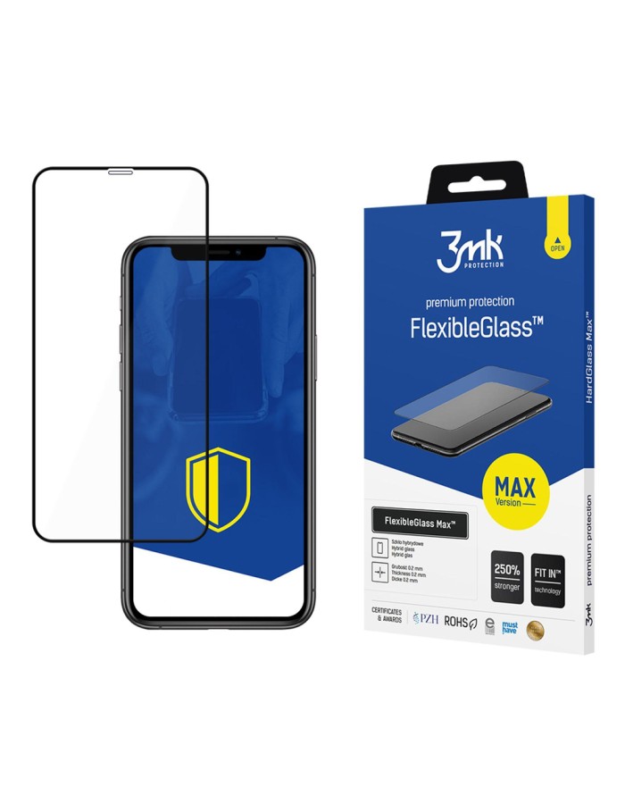 3mk FlexibleGlass Max Black Hybrid Glass for iPhone Xs Max / 11 Pro Max